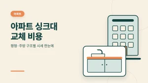 아파트 싱크대 교체 비용